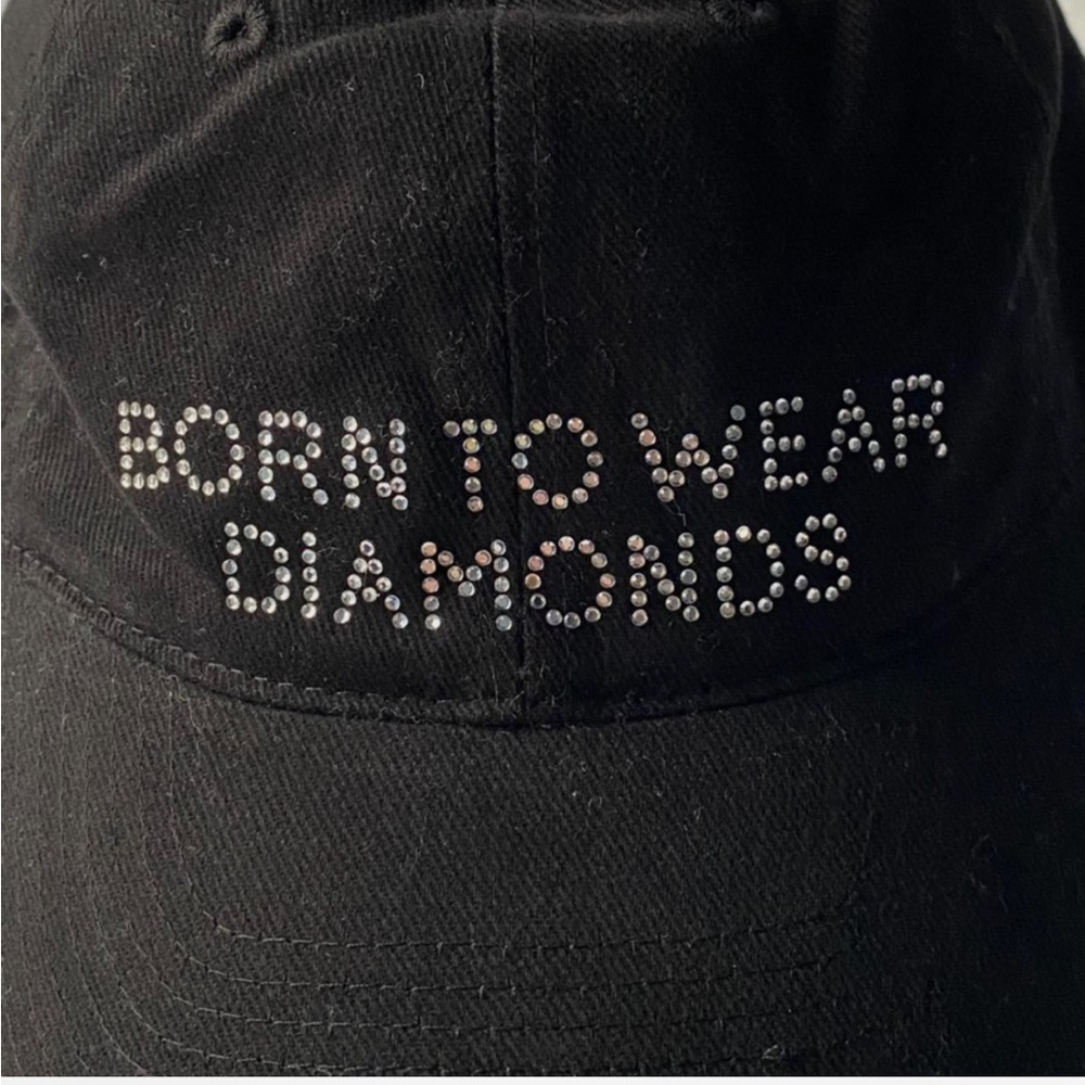black “Born to Wear Diamonds” hat - Picture 3 of 4